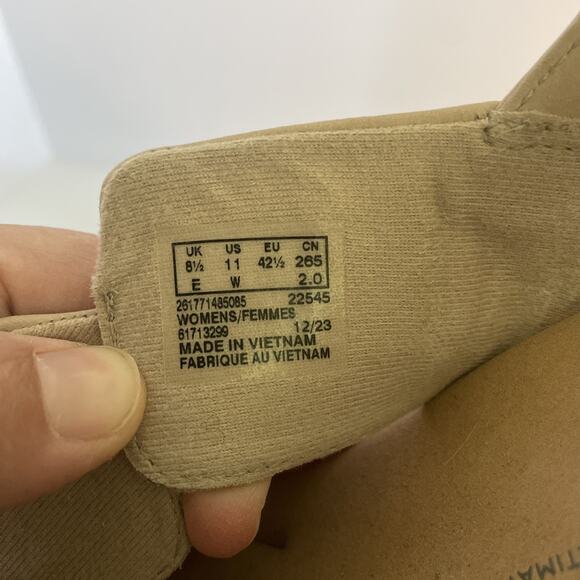 EUC Clarks Giselle Dove Wedge Sandals Hook & Loop Slingback Cork 11 Beige Tan - Picture 9 of 10